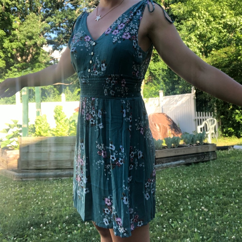 Blue floral sundress